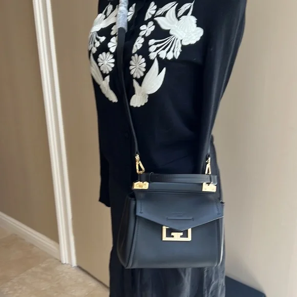 LAST CHANCE.  GONE./SOLD Givenchy Mystic Mini Black Calfskin Handbag. NEW - Picture 7 of 10